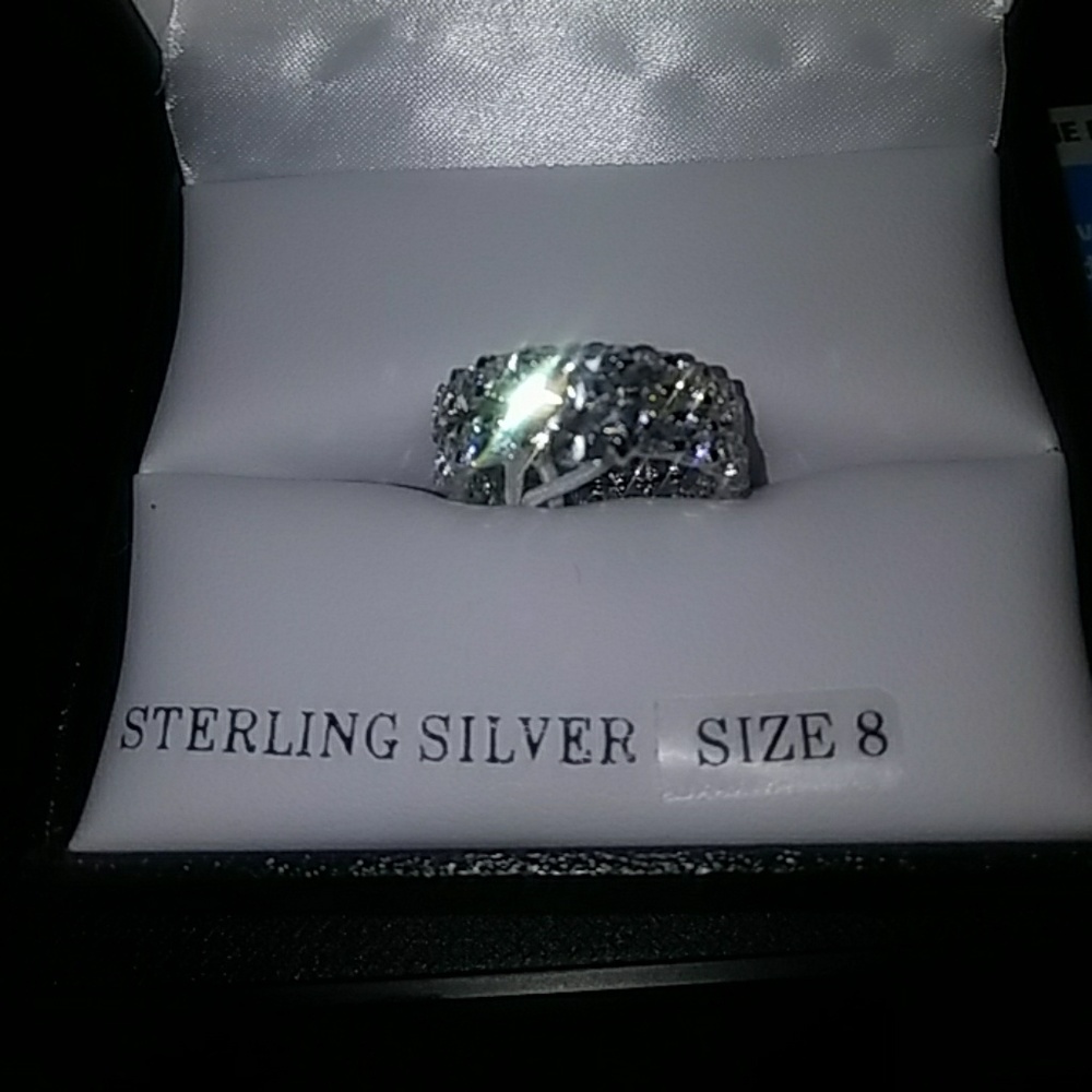 BNWB  2Pc-Set Cubic Zirconia Ring in SterlingSilve - Picture 5 of 6